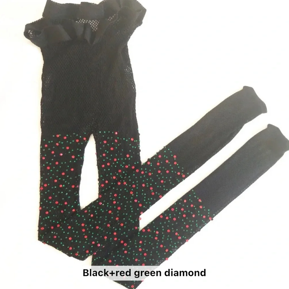 3/$20 NWT Girls Rhinestone Holiday Tights in Black